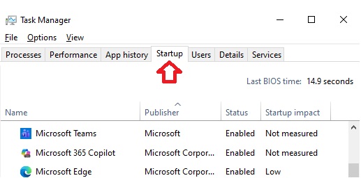 Configurar as aplicações de arranque (startup) no Microsoft Windows